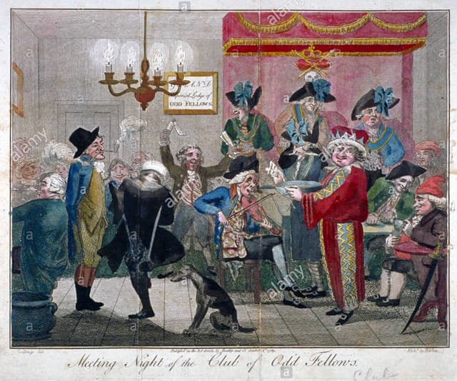 Early Odd Fellows meeting in England